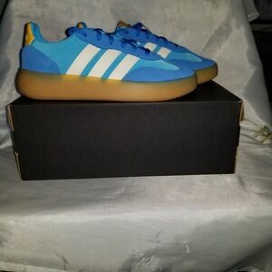 Adidas VL Court 3.0 Sneakers Womens 5.5 Blue White Excellent Gum Sole Low Top
